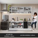 Ver imagem 6 de Armário de Cozinha Completa 220cm Branco/Preto Agata da Thêmis Madesa