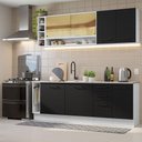 Ver imagem 1 de Armário de Cozinha Completa 220cm Branco/Preto Agata da Thêmis Madesa