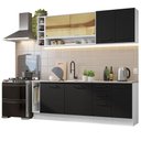 Ver imagem 3 de Armário de Cozinha Completa 220cm Branco/Preto Agata da Thêmis Madesa