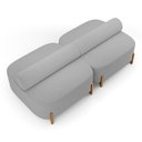 Ver imagem 7 de Kit 02 Sofás Ilha Orgânico Living Closet Evo 125cm 02 Lugares Bouclê Cinza Claro - Desk Design