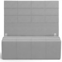 Ver imagem 1 de Kit Cabeceira Cama Box Casal 140cm com Calçadeira Roma W01 Suede Cinza - Lyam Lyam Decor