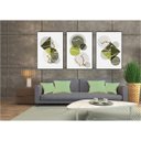 Ver imagem 2 de kit com 3 Quadros Decorativos Abstratos com Moldura e Vidro para Sala Quarto Escritório e Clínica 52