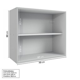 Cozinha Modulada 8 Peças 4 Aéreos 3 Balcões 1 Torre Quente Nara Cabecasa Madeiramadeira - 9