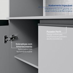 Cozinha Modulada 8 Peças 4 Aéreos 3 Balcões 1 Torre Quente Nara Cabecasa Madeiramadeira - 20