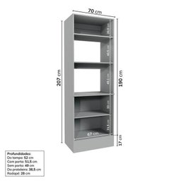 Cozinha Modulada 8 Peças 4 Aéreos 3 Balcões 1 Torre Quente Nara Cabecasa Madeiramadeira - 19