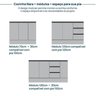 Cozinha Modulada 8 Peças 4 Aéreos 3 Balcões 1 Torre Quente Nara CabeCasa MadeiraMadeira - 18