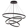 Luminária Pendente Cosmos Preto Led 3 anéis 113W 3500K - 2