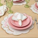 Ver imagem 5 de Kit 6 Jogos Americanos Redondo com Guardanapos Bordado Cerejeira - Branco