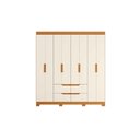 Ver imagem 4 de Roupeiro Doble 8 Portas e 4 Gavetas - Cinamomo Off White - Albatroz