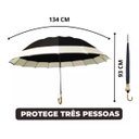 Ver imagem 5 de Guarda-chuva 16 Varetas Extra Grande Automático Bordô