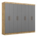 Ver imagem 1 de Guarda Roupa Casal Paris 8 Portas Mdp Cappuccino Onix Maxel Cappuccino/onix