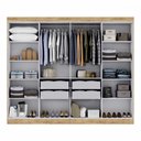 Ver imagem 3 de Guarda Roupa Casal Paris 8 Portas Mdp Cappuccino Onix Maxel Cappuccino/onix