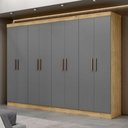 Ver imagem 4 de Guarda Roupa Casal Paris 8 Portas Mdp Cappuccino Onix Maxel Cappuccino/onix