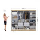 Ver imagem 2 de Guarda Roupa Casal Paris 8 Portas Mdp Cappuccino Onix Maxel Cappuccino/onix