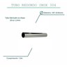 Tubo em aço inox redondo 3/8" 9,53mm, tam: 1,5m AISI 304 premium TUBO METALON 9,53MM TUBOS INOX - 2