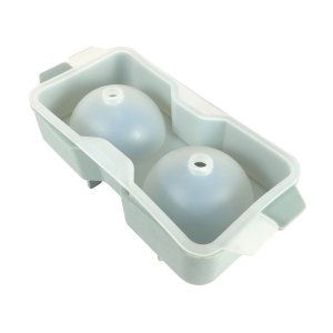 Forma Bola de Gelo em Silicone com 2 Espaços:Cinza