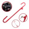 Trava de Pedal com Volante Anti Furto Universal com 2 Chaves Tetra Vermelho Importway Iwtca Iwtca Ve - 1