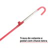 Trava de Pedal com Volante Anti Furto Universal com 2 Chaves Tetra Vermelho Importway Iwtca Iwtca Ve - 5