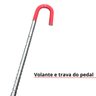 Trava de Pedal com Volante Anti Furto Universal com 2 Chaves Tetra Vermelho Importway Iwtca Iwtca Ve - 6