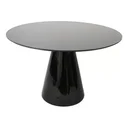 Ver imagem 1 de Mesa de Jantar Cone Redonda Preta com Vidro 0,90