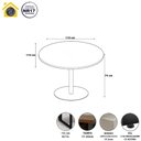 Ver imagem 2 de Mesa de Reunião Circular 110cm Pé Disco Metálico F5 Office Cor:nogal com Preto