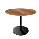 Ver imagem 3 de Mesa de Reunião Circular 110cm Pé Disco Metálico F5 Office Cor:nogal com Preto