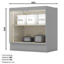 Ver imagem 4 de Balcão Americana Henn 80cm com Tampo Mdf 2 Portas para Cozinha
