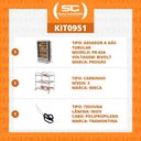 Ver imagem 3 de Assador de Frango Gás 6 Espetos Tubular Pr-634 Progás + Tesoura Tramontina + Carrinho Inox Bivolt