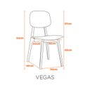 Ver imagem 2 de Conjunto 2 Cadeiras Classicas para Cozinha Vegas Fratini