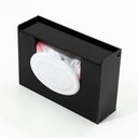 Ver imagem 1 de Porta Lenços Toalhas Umedecidas Fino com Tampa Acrílico Preto Centauri Acrílicos PLU-P-T