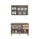 Ver imagem 7 de Cozinha Modulada Compacta 120cm 5 Portas 3 Gavetas Connect Henn - Duna/cristal