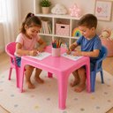 Ver imagem 7 de Mesa Infantil Rosa Multiuso Mesinha Escolar Educativa Brincar Desenhar Quarto Cozinha Escola Meninas