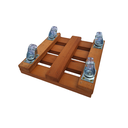 Ver imagem 3 de Suporte Vaso Quadrado 22cm Roda Cristal Mogno