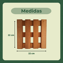 Ver imagem 5 de Suporte Vaso Quadrado 22cm Roda Cristal Mogno