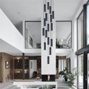 Ver imagem 2 de Lustre Pendente para Sala Pé Direito Duplo Multi Focus Preto