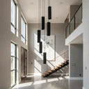 Ver mais imagens de Lustre Pendente para Sala Pé Direito Duplo Multi Focus Preto