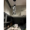 Ver imagem 4 de Lustre Pendente para Sala Pé Direito Duplo Multi Focus Preto