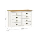 Ver imagem 5 de Cômoda Madeira Maciça Pinus 8 Gavetas Quarto Closet Boho Rústico