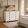 Cômoda Madeira Maciça Pinus 8 Gavetas Quarto Closet Boho Rústico - 2