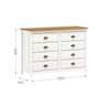 Cômoda Madeira Maciça Pinus 8 Gavetas Quarto Closet Boho Rústico - 4