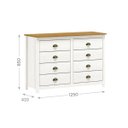 Ver imagem 5 de Cômoda Madeira Maciça Pinus 8 Gavetas Quarto Closet Boho Rústico
