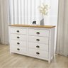 Cômoda Madeira Maciça 8 Gavetas Quarto Closet Boho Rústico:branco - 2