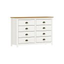 Ver imagem 1 de Cômoda Madeira Maciça 8 Gavetas Quarto Closet Boho Rústico:branco