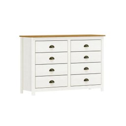 Cômoda Madeira Maciça Pinus 8 Gavetas Quarto Closet Boho Rústico - 5