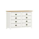 Ver imagem 6 de Cômoda Madeira Maciça Pinus 8 Gavetas Quarto Closet Boho Rústico