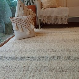 Tapete Tear Algodão Listrado Artisan Cru Caramelo 150 X 200 - 4