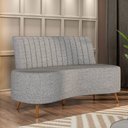 Ver imagem 2 de Sofá Chaise Living 2 Lugares 135cm para Sala Cayman K01 Linho Cinza - Lyam Decor