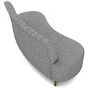 Ver imagem 6 de Sofá Chaise Living 2 Lugares 135cm para Sala Cayman K01 Linho Cinza - Lyam Decor