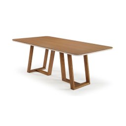 Mesa de Jantar Zara 220 Cm - Acabamento Champagne/off White - 1