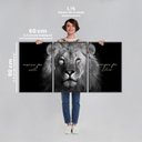 Ver imagem 4 de Quadro Decorativo Religioso Nunca Foi Sorte 3 Telas 60x90cm para Sala Hall Quarto